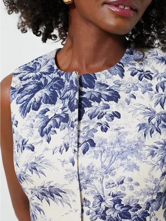 Tuckernuck Navy Toile Maison Dress - Sz 2 - Picture 5 of 6